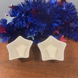 Longaberger Star Shaped Pottery Bakeware Dishes Small